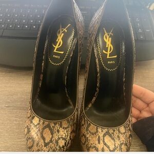 Yves Saint Laurent Leopard Print Heels